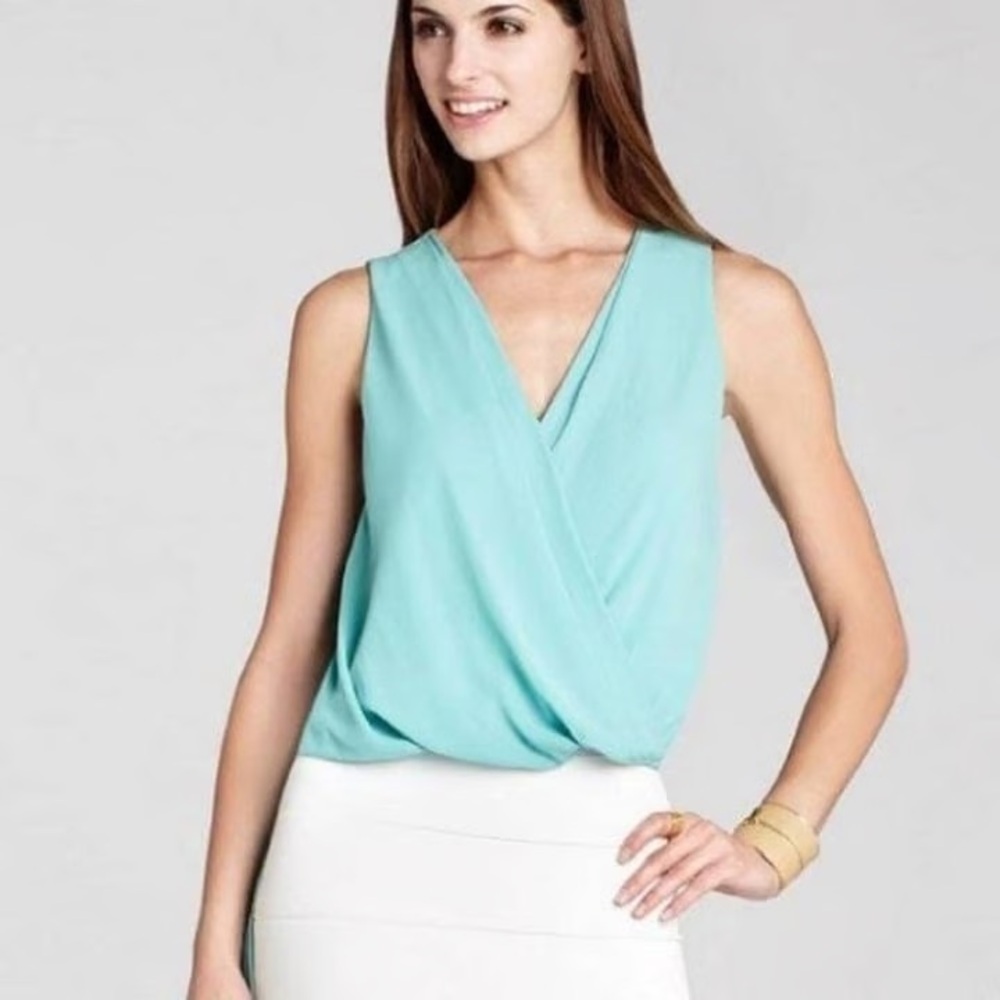 BCBGMaxAzria Antonella Twist Front Sleeveless Blous